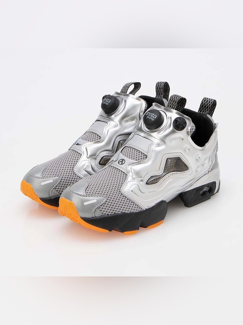 Reebok Aries Instapump Fury 94 Silver Black Orange Grey 100208649 Men Us 8